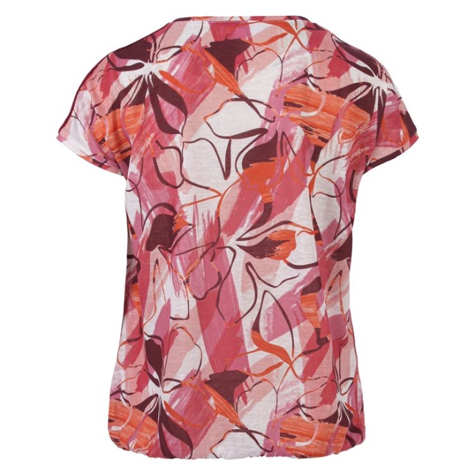 Z Enjoy Blouson bloemprint Pink bordeaux oranje